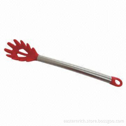 Spaghetti server, made of SS 18/8 handle, silicone + nylon head, measures 6x34.2cm